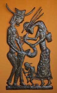 The Battle of Vertieres is celebrated in Haiti today with parades and speeches by prominent public figures.  This sculpture by Julio Balan, called "Dancing in the Street" illustrates the joy and patriotic pride of the holiday.