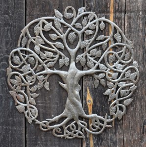 Tree of life Haitian metal art